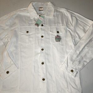 NWT Pusheen Bobasheen White Denim Jacket